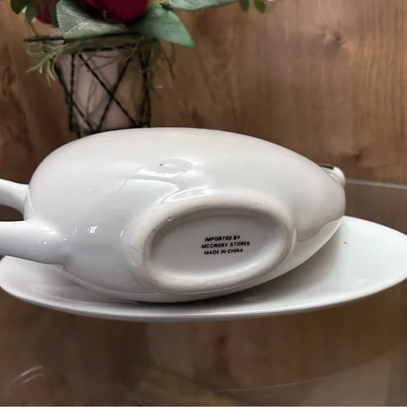 Vintage McCrory Gravy Boat & Underplate - Picture 7 of 11